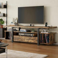TV-Lowboard mit Schiebet¨¹ren, Schubladen und Kabelmanagement f¨¹r Fernseher bis 70 Zoll, 166