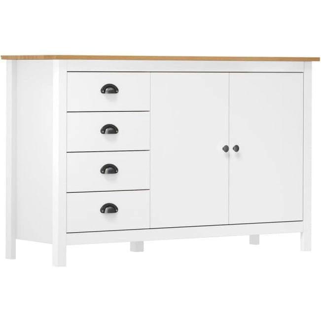 Sideboard aus massivem Kiefernholz mit 4 Schubladen und 2 T¨¹ren in