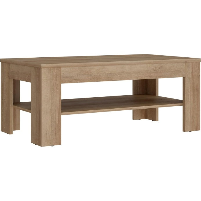 Couchtisch mit Ablagefach aus Holzwerkstoff in Riviera-Eiche, 110 ¡Á 60 ¡Á 45,5