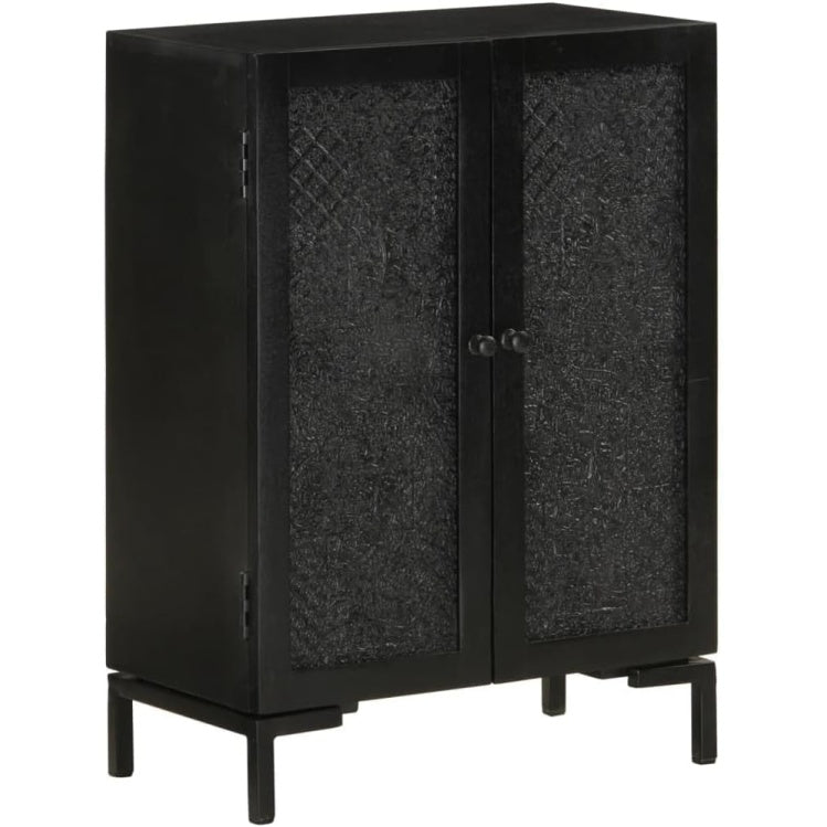 Sideboard aus massivem Mangoholz mit T¨¹ren, Fachern und