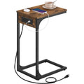 C-formiger Beistelltisch mit Ladestation, USB-Anschl¨¹ssen und Steckdosen,