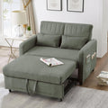 2-Sitzer Schlafsofa mit Ausziehfunktion, verstellbarer R¨¹ckenlehne und Seitentaschen, 166 ¡Á 114