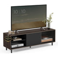 TV-Lowboard mit Riffelglast¨¹ren f¨¹r Fernseher bis 60 Zoll, 140 ¡Á 39 ¡Á 45 cm,